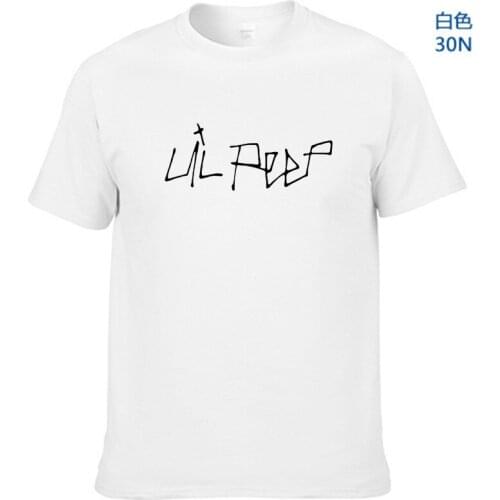Summer T-shirt lil peep hip-hop singer loose fun letter printing Harajuku loose casual short-sleeve tops mens clothing
