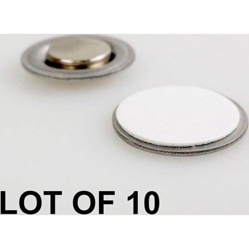 10pcs 1 round Magnetic Name Tag Badge PINS Magnet ID Holder 17x17mm