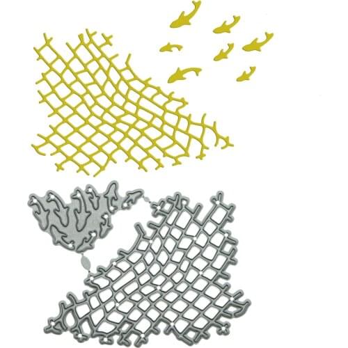 Net Fish Shark Pattern Metal Cutting Dies For Handmade Scrapbooking Photo Album Decorating Decorative Paper Craft Punch Stencils