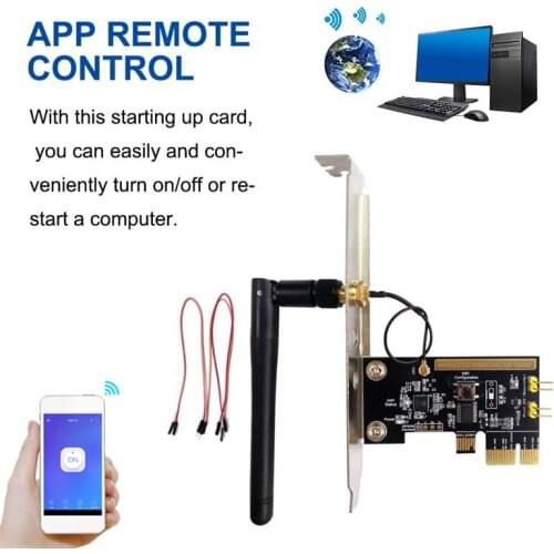 WiFi Switch Relay Module Computer Remote Control PCI-E Interface Timer Starting Up Card For Desktop Switch PC Remote Control