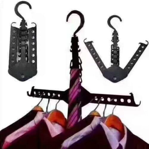 Can be creative new multifunctional magic hanger adult plastic clothes hook folding pants rack LB12511