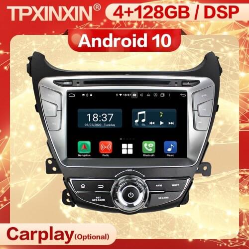 4+128G Carplay 2 Din Android 10 Multimedia Stereo Receiver For Hyundai Elantra 2014 2015 Auto Radio Audio Video Player Head Unit