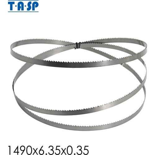 TASP 58 1/2'' Bandsaw Blade 1490 x 1/4''(6.35) x 0.35mm 10 TPI Woodworking Band Saw Tools Accessories for Scheppach Basato 1