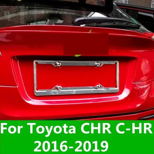 License plate frame car card frame license plate frame license plate tray modification Exterior For Toyota CHR C-HR 2016-2019