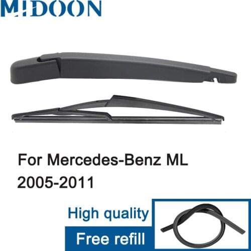 MIDOON Wiper 12" Rear Wiper Blade & Arm Set Kit For Mercedes-Benz ML 63 300 350 450 500 W164 2005-2011 Windshield Windscreen