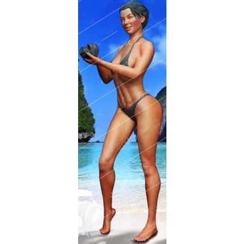 Unassambled 1/35 modern girl stand with hair Resin figure miniature model kits Unpainted