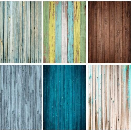 Vinyl Retro Wood Plank Vintage Baby Portrait Photography Backdrops For Photo Studio Background Props 21318WQ-64