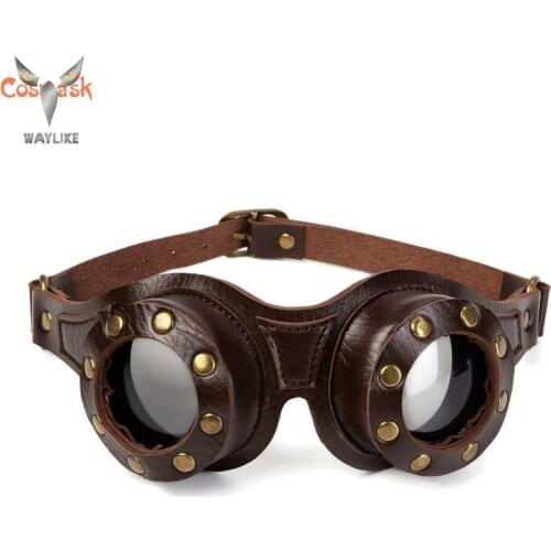 WAYLIKE Halloween Mask Props Punk Industry Retro Gothic Goggles Adult Party Costume Mask Horror Carnival Cosplay Party Props