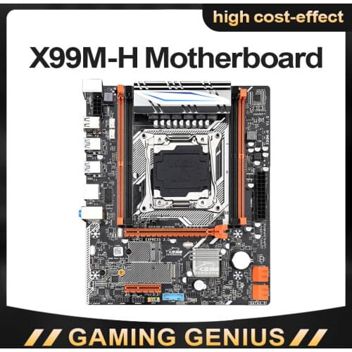 X99M-H Motherboard LGA2011 M-ATX 4*DDR4 Slots NVME M.2 WIFI Slot Support DDR4 Memory and Xeon E5 V3/V4 CPU Processor