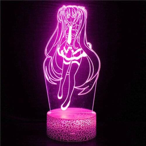 Japanese anime character 3D night light induction toy PVC bedroom meal tabletop game doll girl child decoration LED light