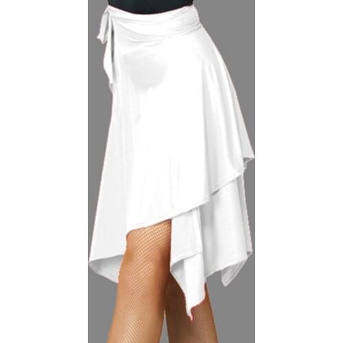 Women Lace-up Irregular Latin Dance Skirt For Ballroom Latin Dance Skirt Dancing Skirt Faldas Mujer Moda 2020
