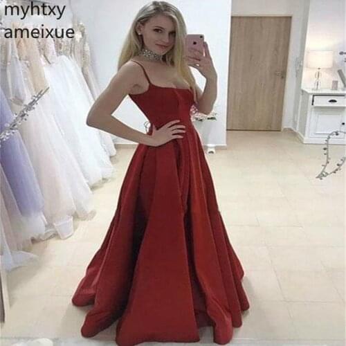 Sexy Cheap Evening Dress 2020 Plus Size Dark Red A Line Floor Length Formal Occasion Dresses Long Custom Made Robe De Soiree