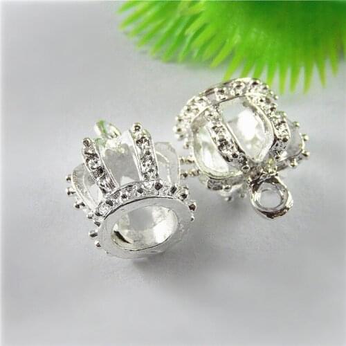 GraceAngie 10pcs/pack Bright Alloy Pendant Imitation Lovely Crown Charms Jewelry Finding Crafts Necklace Phone Accessory