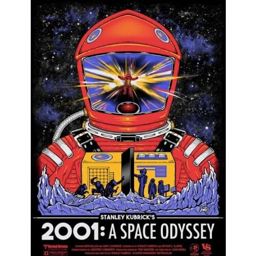 2001 A Space Odyssey Retro Vintage Classic Movie Propaganda Posters Kraft Poster Canvas Wall Sticker Home Decoration Gift