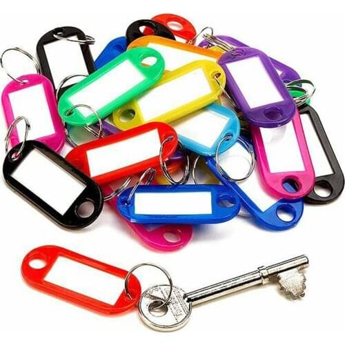 30Pcs/Bag Multicolor Plastic PP Key Card Token Luggage Hotel Hotel Number Classification Card Keychain