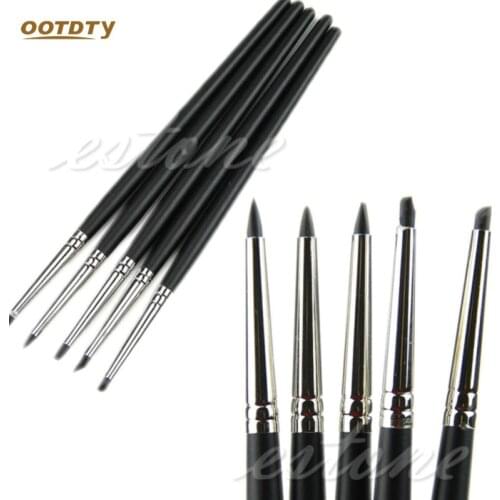 5pcs Silicone Rubber Shapers Polymer Clay Sculpting Fimo Modelling Tools New APR14