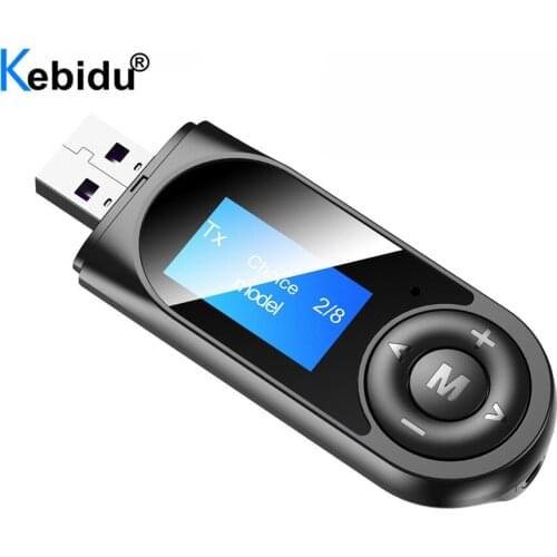 3.5mm AUX Bluetooth Adapter 5.0 Wireless LCD Display USB Bluetooth Receiver Music Audio Transmitter Audio HiFi Sound Dongle