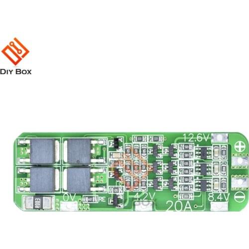 5 pcs/lot BMS 3S 20A 12.6V 18650 Lithium Battery Charger Protection Board Balance BMS Atmega Charging PCB