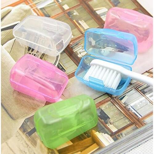 5pcs/bag Colorful Travel Toothbrush Head Cover Case Cap Hike Camping Brush Cleaner Protector to Storage Toothbrush Head