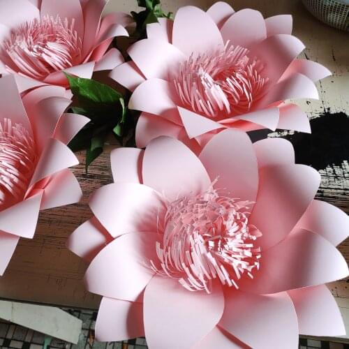 Flowery large creative simulation three-dimensional paper flowers wedding window decoration site decoration stage background