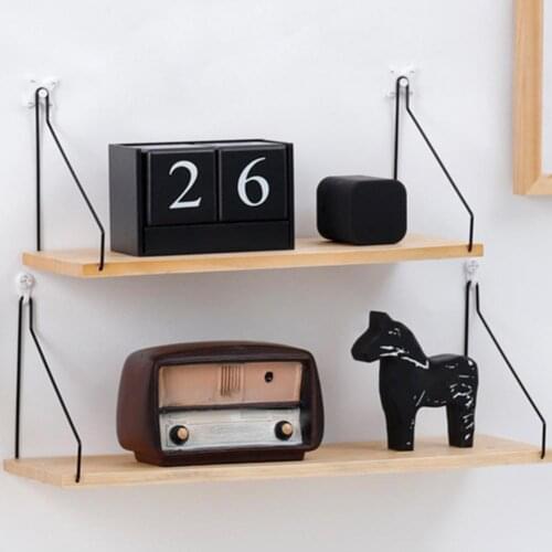 Wooden Kitchen Storage Rack Holder Wall Mounted Shelf Living Room Bedroom Home Decoration
