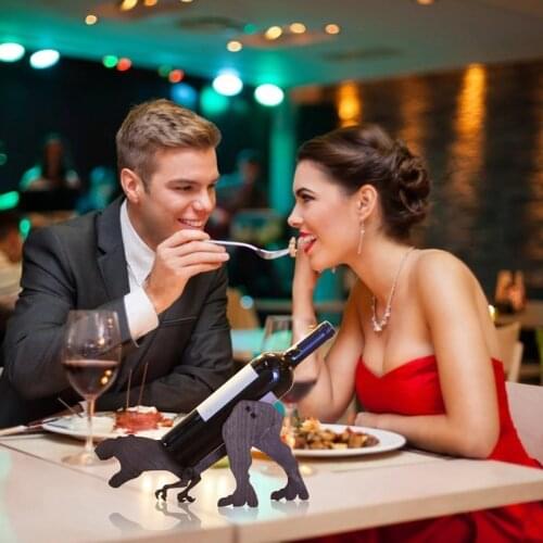 Wooden Wine Rack Creative and Personalized New Wooden T-Rex Wine Rack Home Assembling Decoration Dinosaur Red Wine Rack Ornament