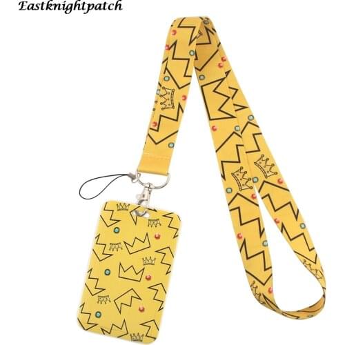 E2765 Cartoon Lanyard Keychain keys Badge ID Mobile Phone Rope Kids Gifts Lanyard With Card Holder Cover