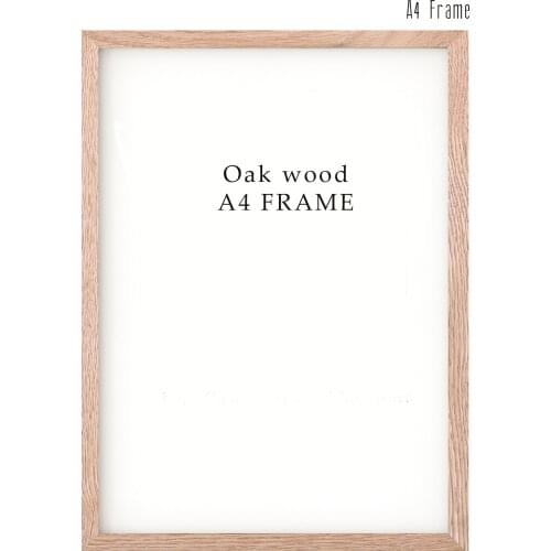 Natural oak wood photo frame A4 or 3 pcs bundle pack light weighted wall frame plexi glass