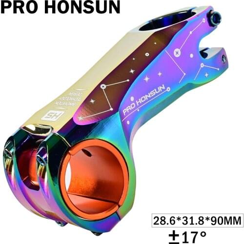 HONSUN Bike 3D Alloy Forged Bicycle Stem MTB Mountain Bike Stem 31.8mm Angle 17 Bicycle Parts colorful,red,black,blue,purple