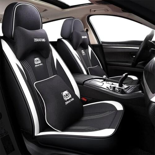 Leather & Flax universal car seat cover for mitsubishi pajero 4 2 sport outlander xl asx accessories lancer covers for vehicle