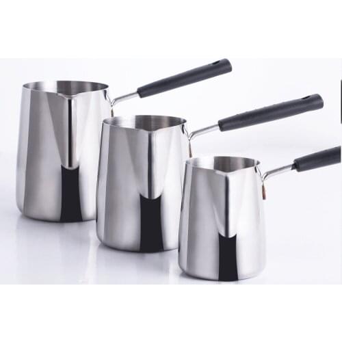 304 Stainless Steel Coffee Jug Coffeeware Barista Long Handle Latte Milk Frothing Melted Chocolate Butter Baking Kitchen Tools