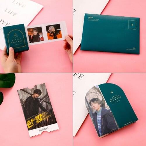 KPOP Bangtan boys 2020 winter Package In Helsinki Portrait Standing Lomo Card Photo Periphery Same Paragraph