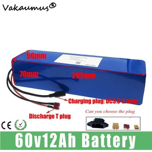 Vakaumus 18650 Electric Bicycle Lithium Ion Battery 60V 12ah 16S4P Built-in BMS 30A is Suitable For Electric Bicycle Scooters