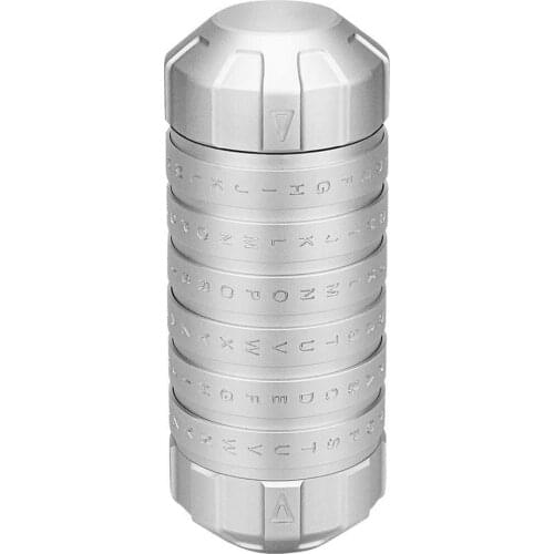 Mini Cryptex Code Lock CNC Processing Valentines Day Delicate Interesting Romantic Birthday Gifts Silver