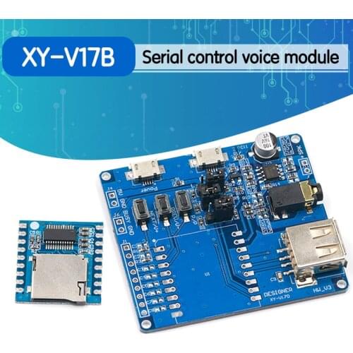 Mini MP3 Player Module + Voice Controller Shield Audio Voice Board Support For SD Card TF Card For XY-V17B