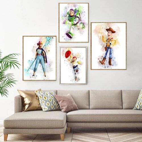 Canvas Painting Disney Toy Story Abstract Movie Wall Art Nordic Posters and Prints Room Decoration Pictures Living Home Decor