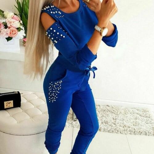 Hirigin Autumn Women Jogger Casual Tracksuit Sweatshirt Long Sleeve Tops + Pants 2Pcs Sets Sport Wear Clothes Sets