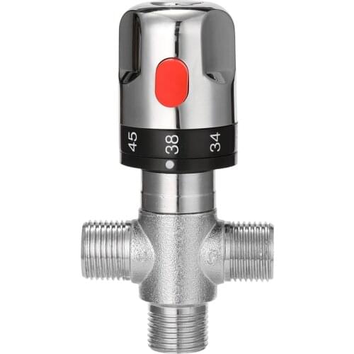 Bathroom Adjustable Thermostatic Mixer Valve Brass Water Mixer Hot/Cold Water Mixing Temperature Control Valve For Water Heater