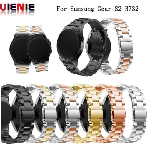 20mm bracelet For Samsung Gear S2 R732 Smart watch band luxury business wristband metal stainless wrist strap bracelet Band