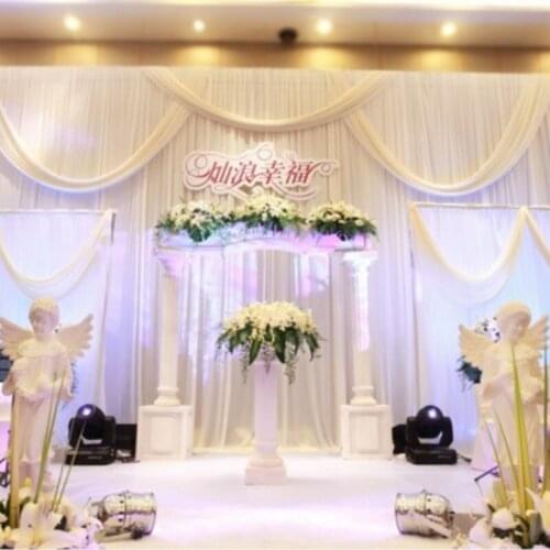 Deluxe Backdrop + pure white Swag Pipe and Drape For Wedding, Wedding Backdrop ,Wedding Decor,Stage Backdrop