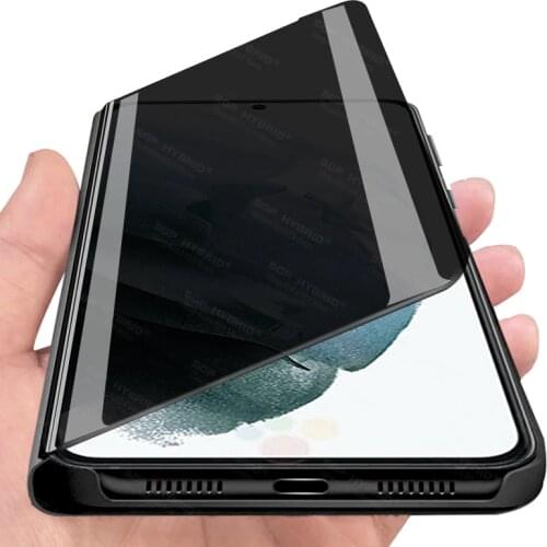 Luxury Smart Mirror Flip Case For Samsung Galaxy S21 S20 FE Plus Ultra S21Plus S21Ultra S20FE GalaxyS21 5G Magnetic Stand Coque