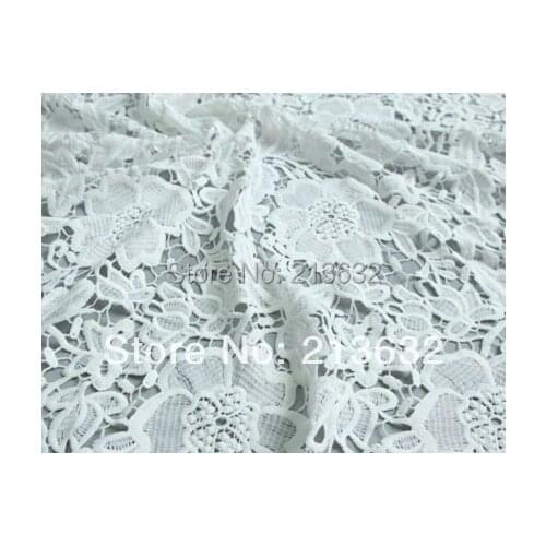 POs26 -63 textile milk water soluble embroidered silk fabrics Water soluble embroidery curtain embroidery processing organza