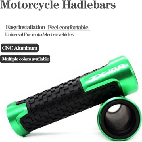 7/8 "22mm Universal Motorcycle Handle Handlebar Hand Bar Grip For Kawasaki ZX10R 2006 2007 2008 2009 2010 2011 2012 2013 2014 15