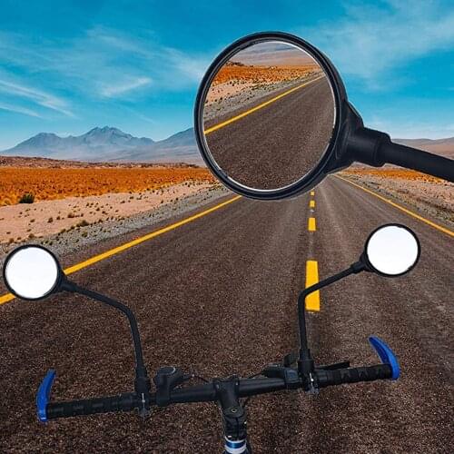 2pcs Bike Mirror Adjustable Handlebar Rear View Mirrors For Mountain Road Bike Bicycle Electric Motorcycle