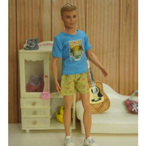 Brand New Good quality doll clothes tshirt top and pant trousers for kem dolls BBIK00B