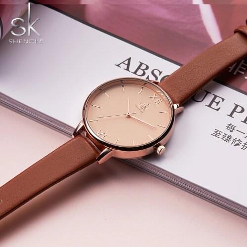 Shengke Women Watches Luxury Brand Wristwatch Leather Women Watch Fashion Ladies Geneva Quartz Clock Relogio Feminino New SK