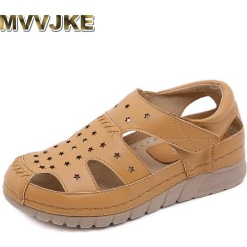MVVJKE Fashion Women Sandals Sli On Round Female Slippers Casual Comfortable Outdoor Fashion Sunmmer Plus Size platform ladies