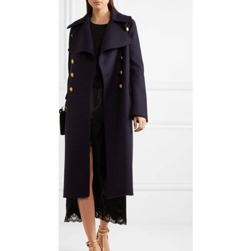 Manteau Femme Hiver Elgant Women Coat Wool&blands Profile Woolen Clothes Winter Overcoat Long Double Breasted Woolen Coat Loose