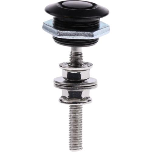 1 Set Aluminum Alloy Quick Latch Low Profile Lockable Push Button Hood Pins 25mm Dia For All Vehicles Black Red