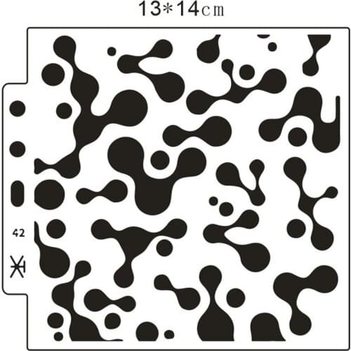 13*14CM Magic water drop plastic mold shield DIY cake scrapbook stencils hollow Embellishments printing lace ruler Cover templat